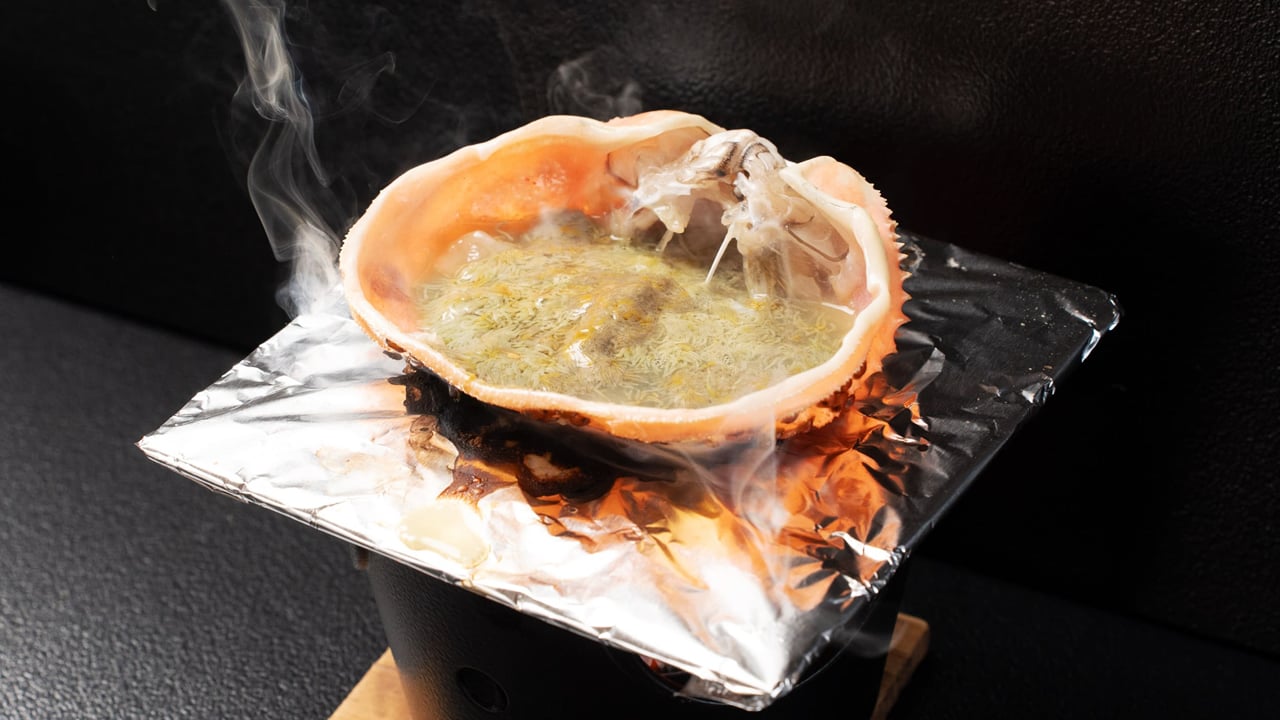 カニみそ甲羅焼き